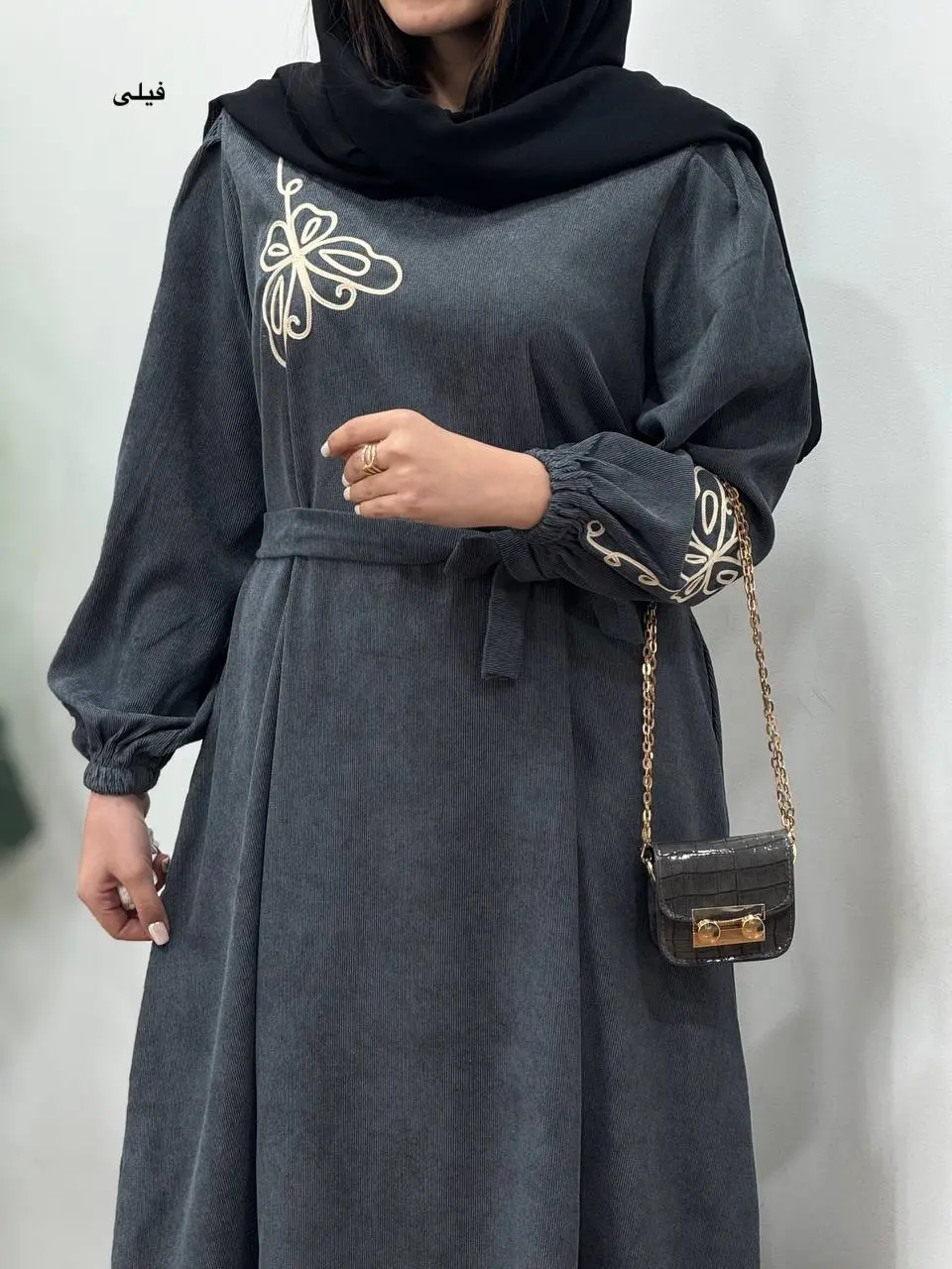 پیراهن مانتویی گلدوزی یامین 2